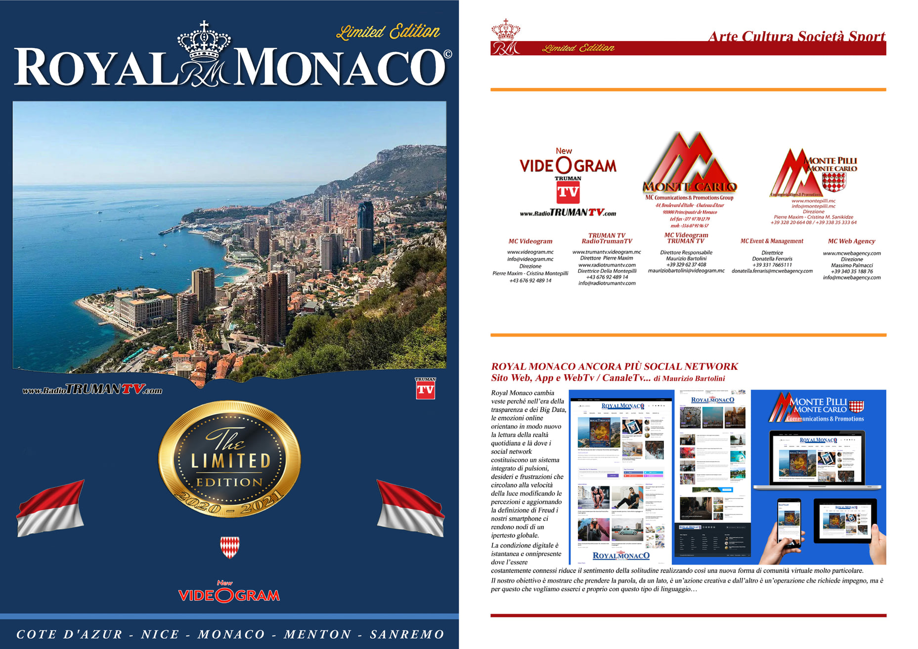 Copertina Royal Monaco APP editoria on Line