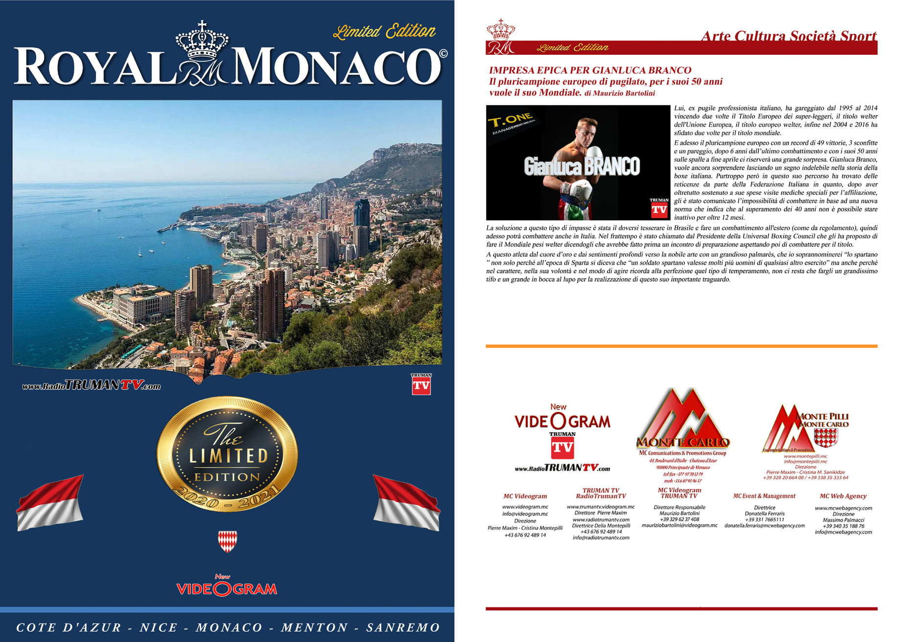 copertina Branco Royal Monaco